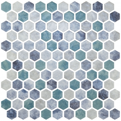 Hex Frisia Silver tiles — Uptiles Brisbane