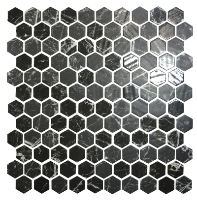 Hex Nero Maquina tiles — Uptiles Brisbane