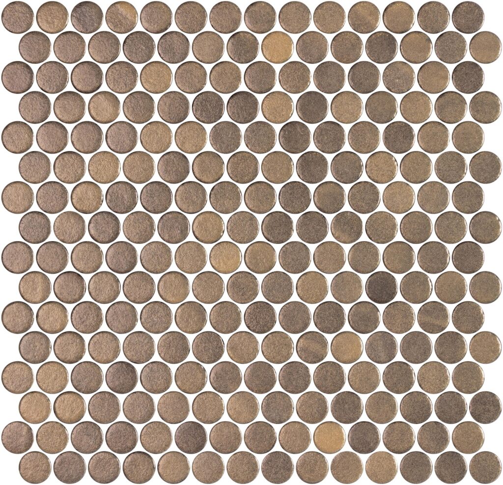 PENNY STONE GLASS GOLD MOSAIC BY ONIX 