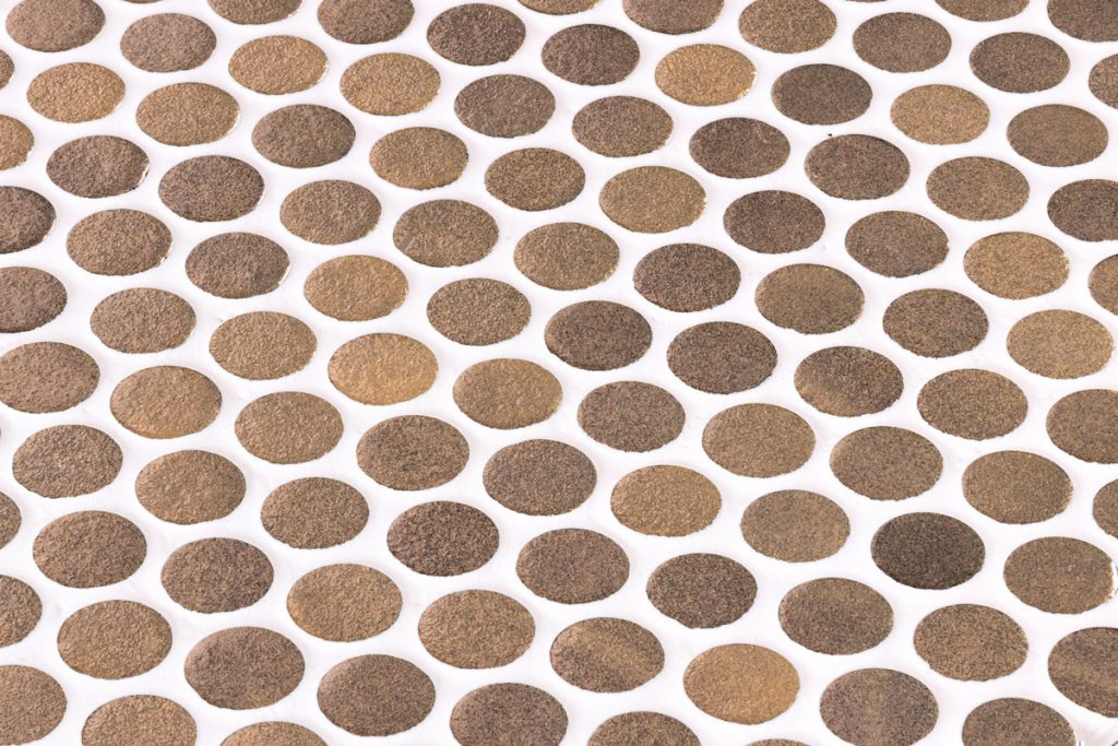 PENNY STONE GLASS GOLD MOSAIC BY ONIX 
