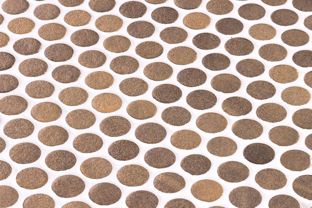 PENNY STONE GLASS GOLD MOSAIC BY ONIX 