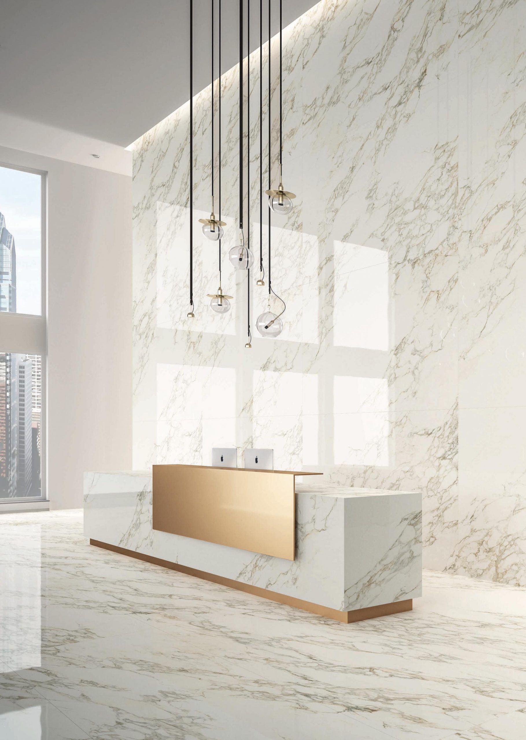 UPTILES - CALACATTA GOLD SLABS BY DESIGNER SURFACES