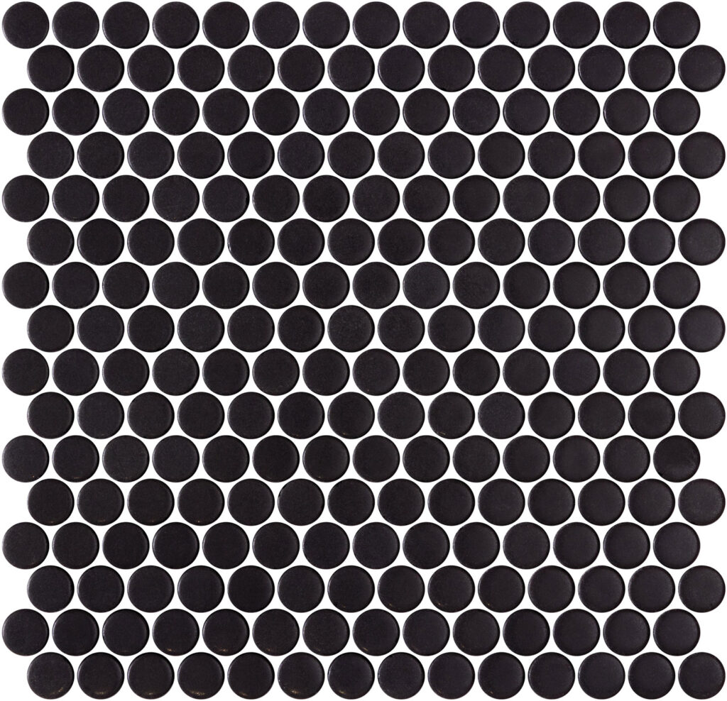 UPTILES - BLACK MATT PENNY MOSAIC BY ONIX 