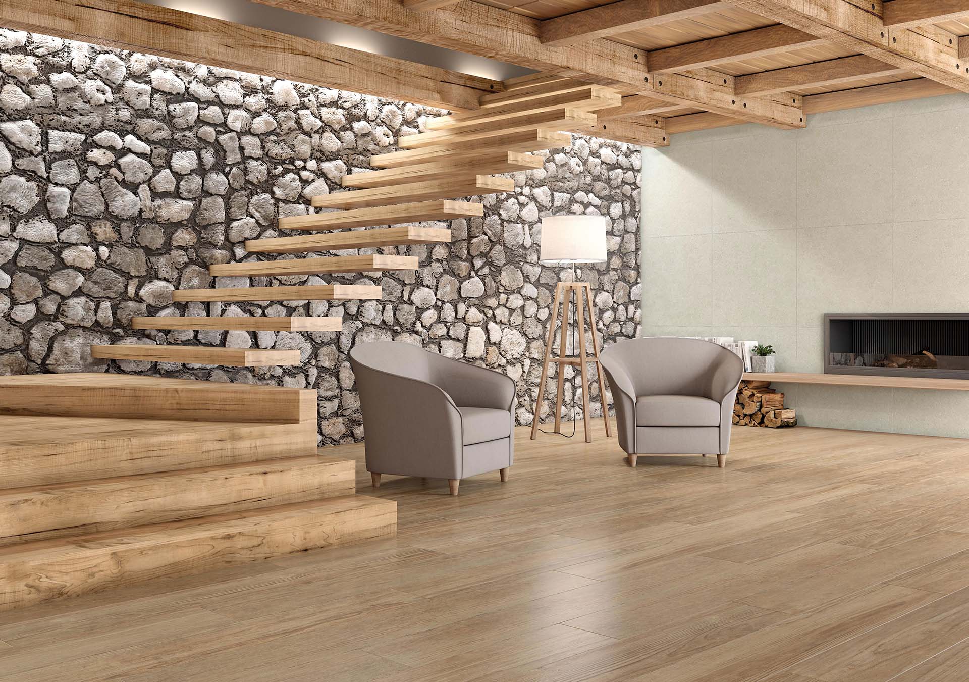 UPTILES - RENNES TIMBER TILES COLLECTION BY TAU CERAMICA