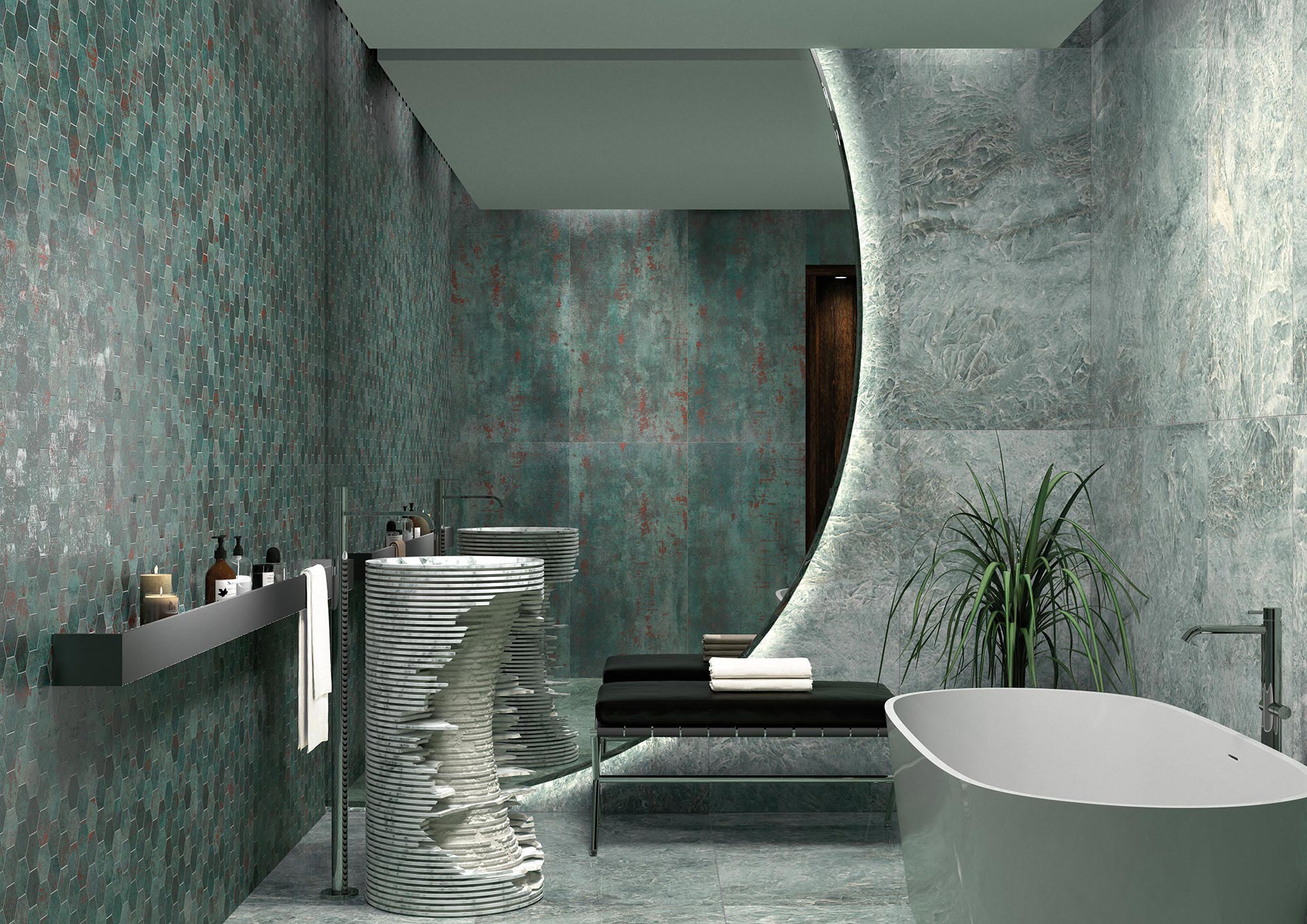 UPTILES - METAL TILES COLLECTION BY TAU CERAMICA