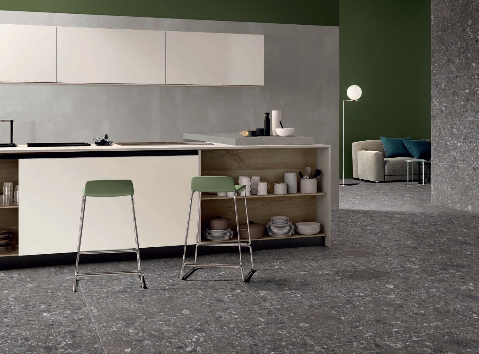 UPTILES - FUTURA ANTRACITE TILES & SLABS BY ARIANA