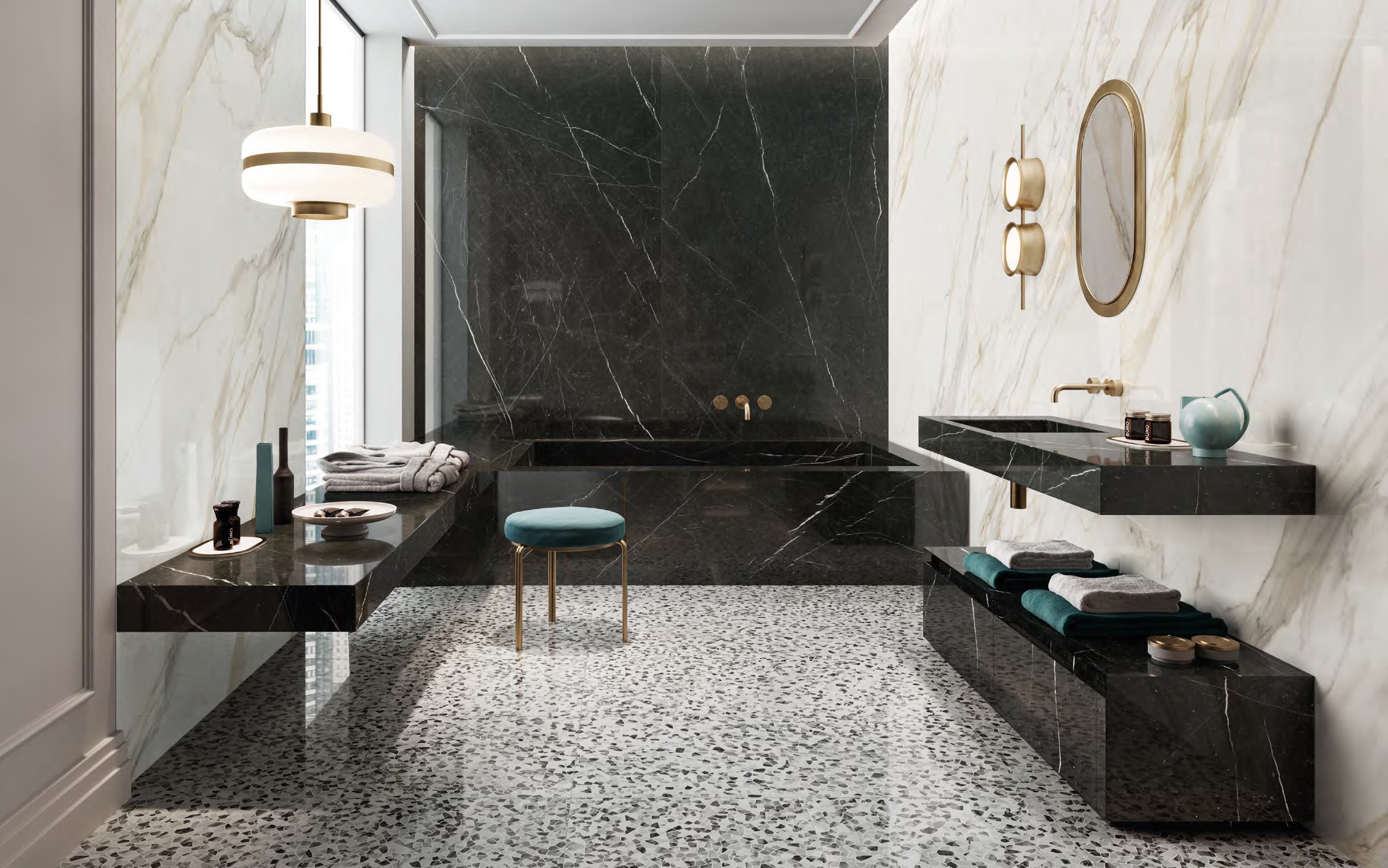 UPTILES - NERO MARQUINA SLABS & TILES BY ITALGRANITI