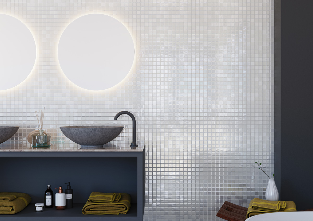 OPALO BLANCO BY ONIX MOSAICS — view 2 — Uptiles Brisbane