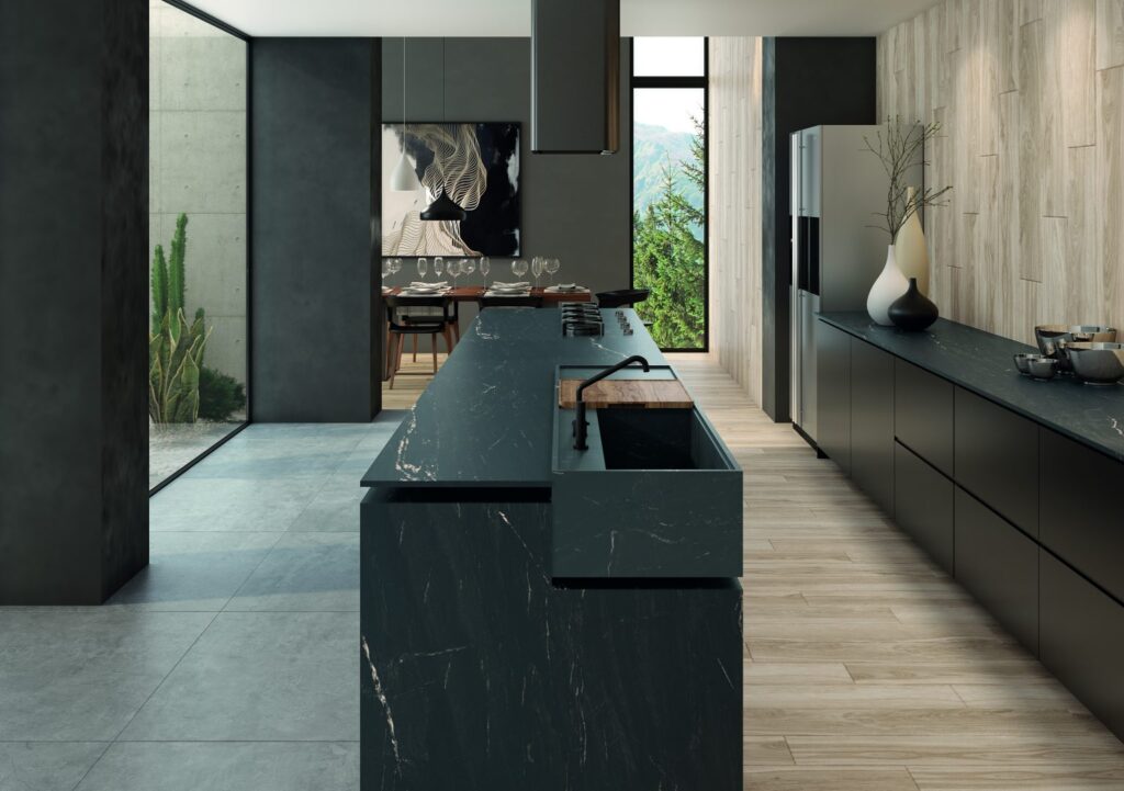 UPTILES - BELVEDERE BLACK DESIGNER SURFACES SLABS