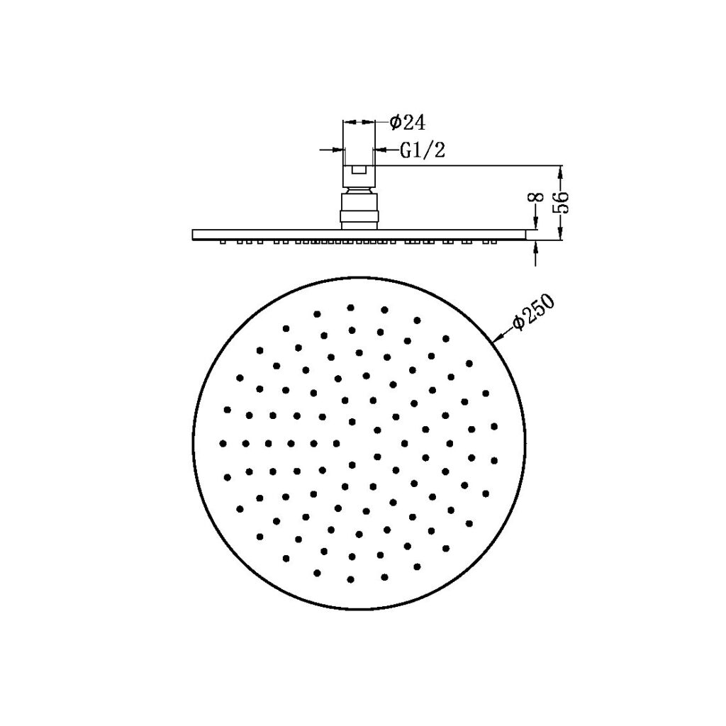 UPTILES - ROUND SHOWER HEADS BY NERO