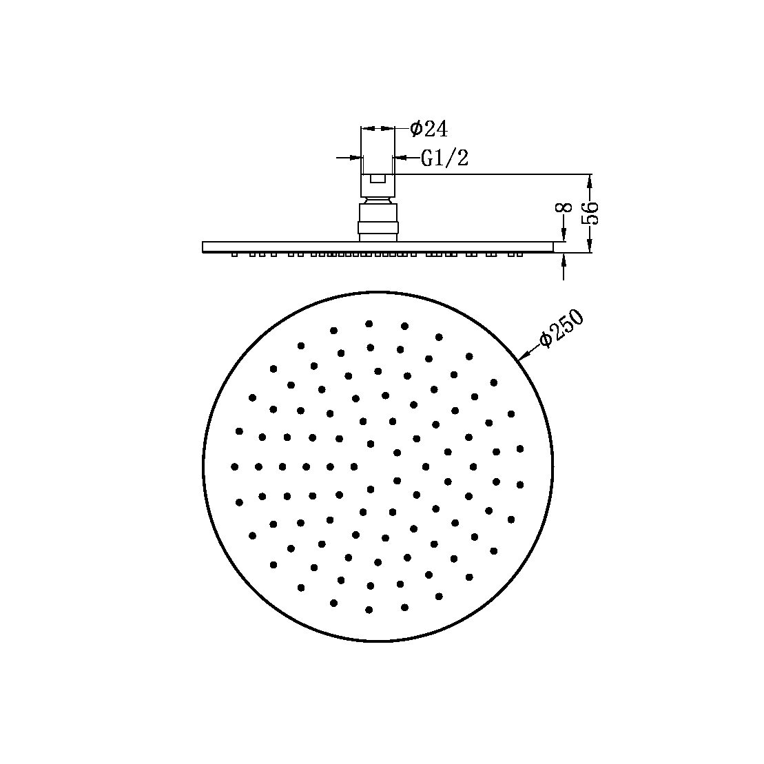UPTILES - ROUND SHOWER HEADS BY NERO