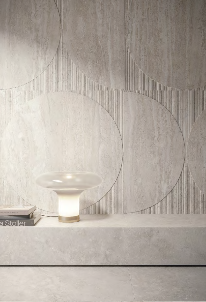 Travertini Grey Feature — view 2 — Uptiles Brisbane