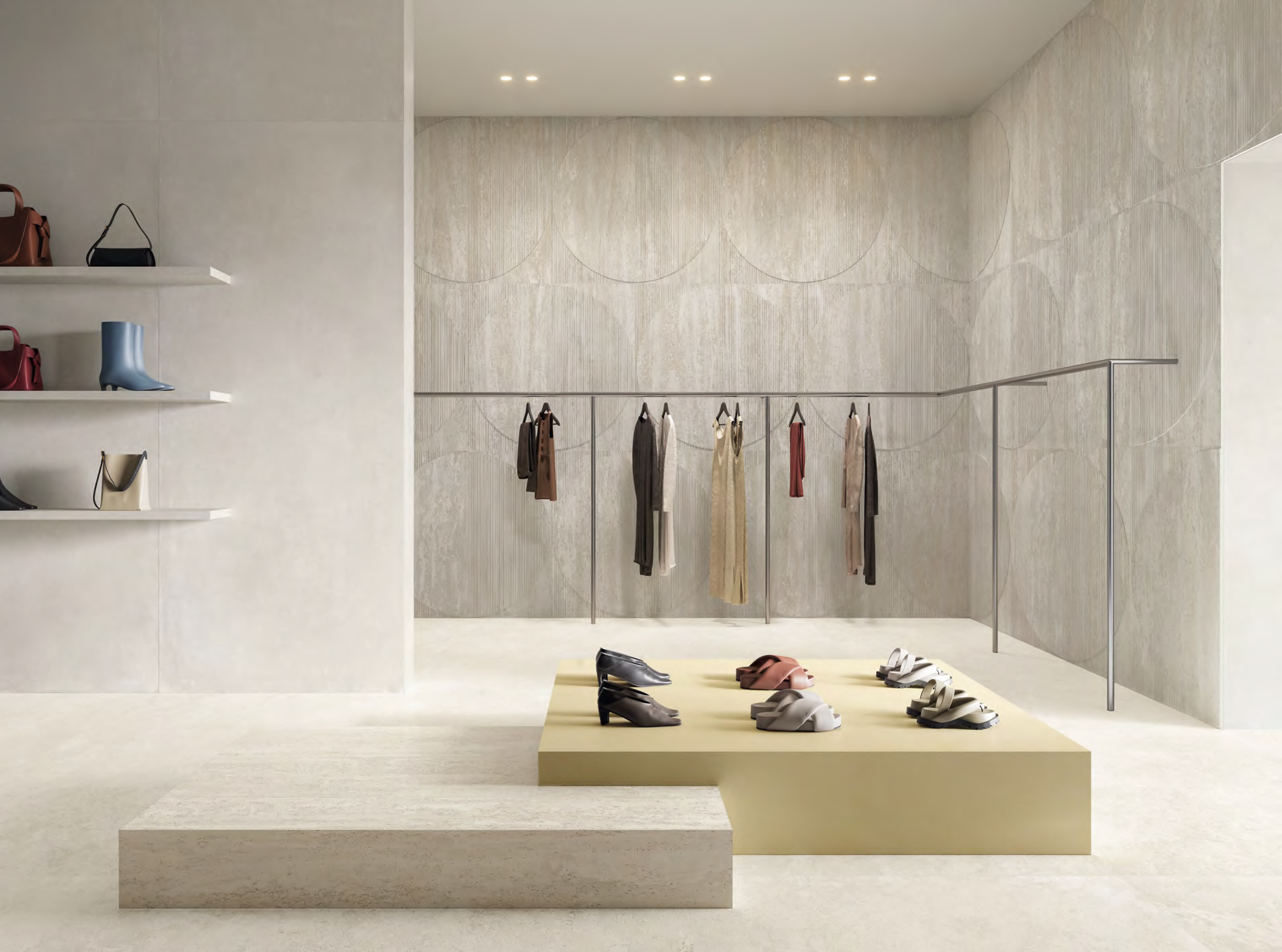 Travertini Grey Feature — view 3 — Uptiles Brisbane