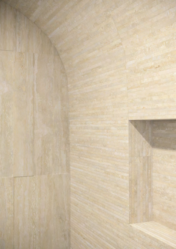 Travertini Beige Feature — view 3 — Uptiles Brisbane