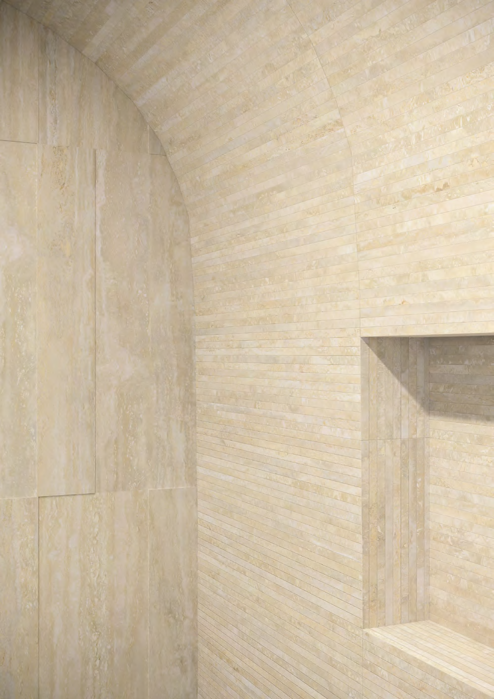 Travertini Beige Feature — view 3 — Uptiles Brisbane