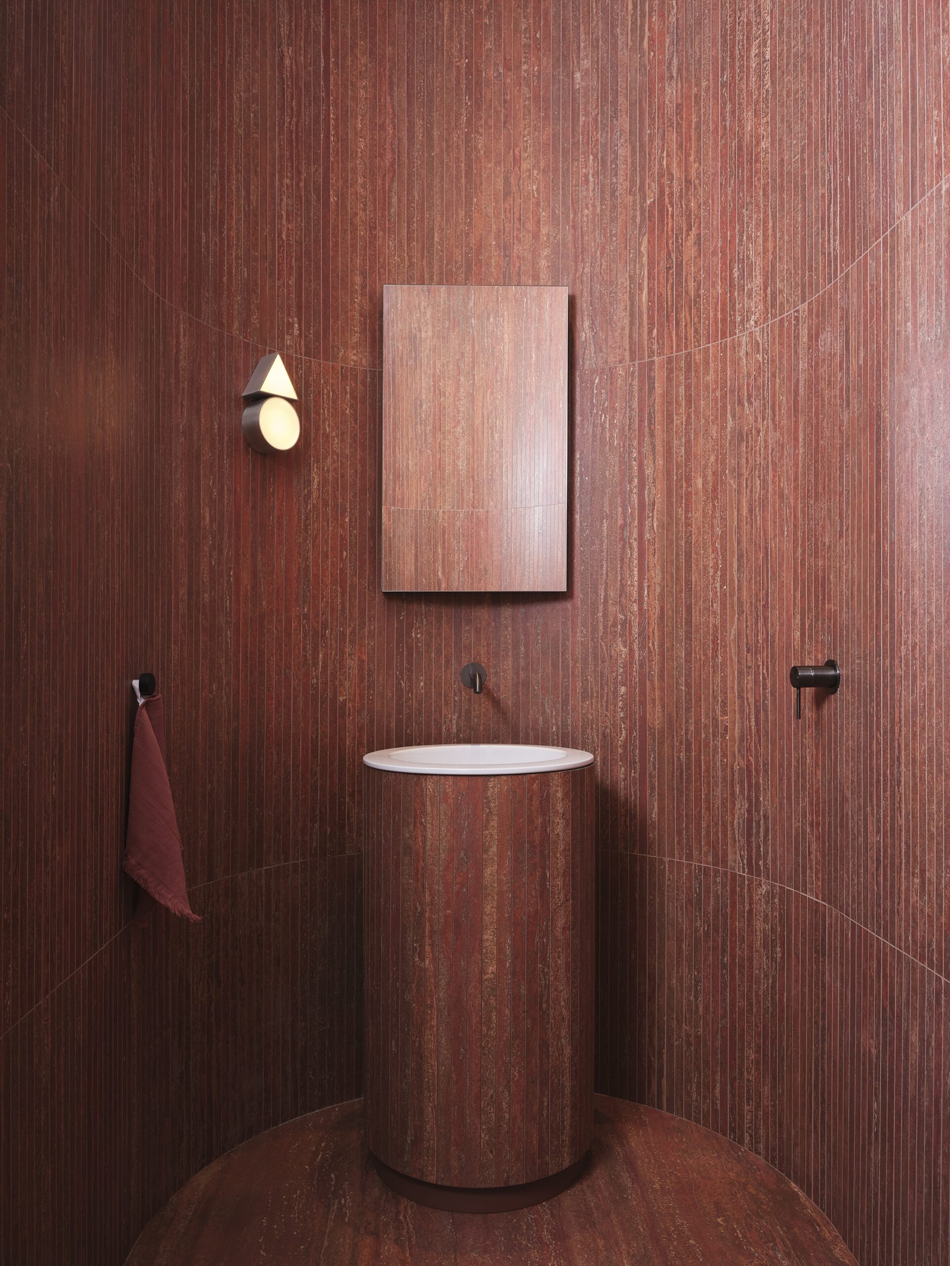 Travertini Rosso Vein Cut — view 4 — Uptiles Brisbane