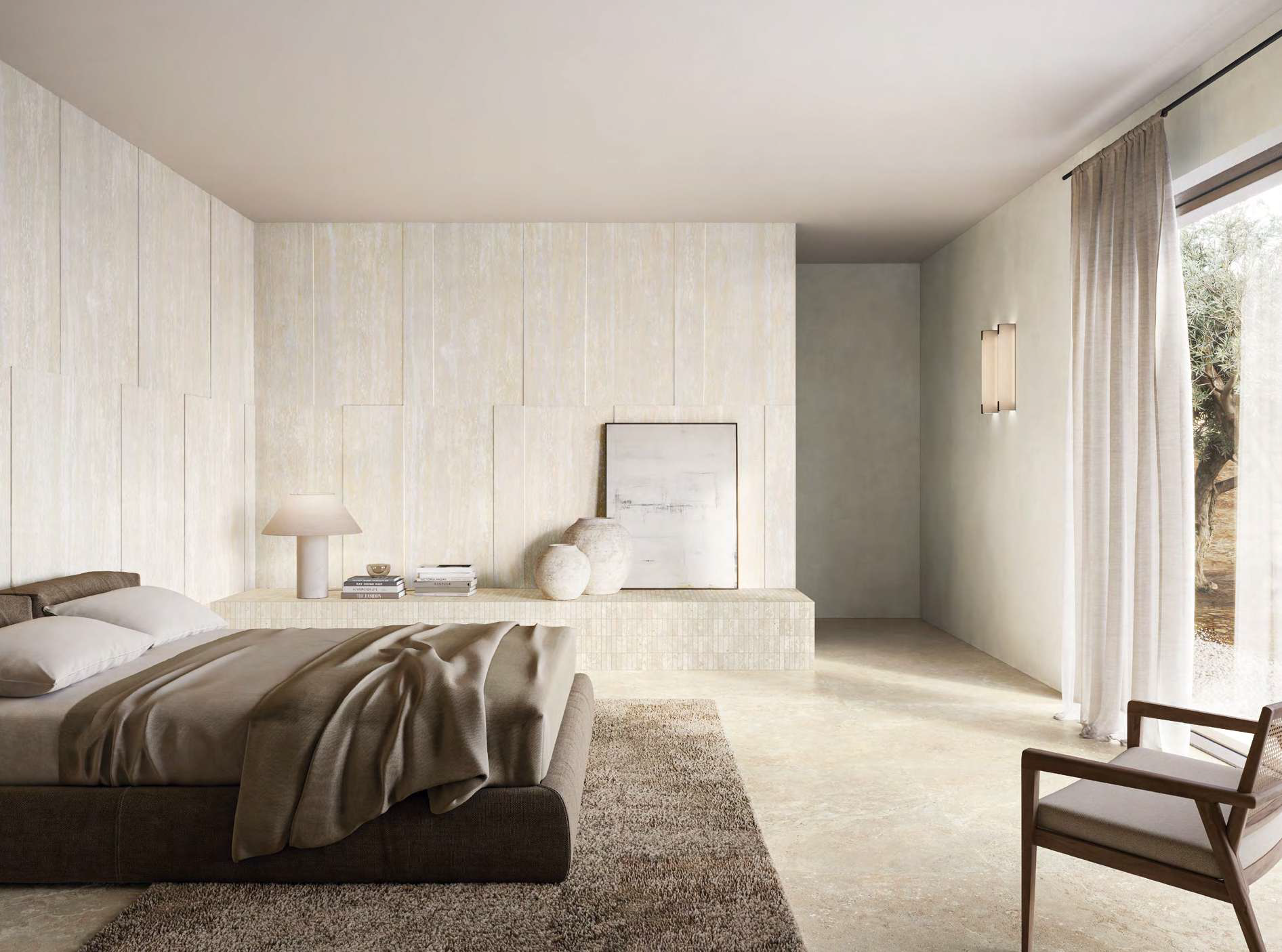 Travertini Beige Cross Cut — view 2 — Uptiles Brisbane