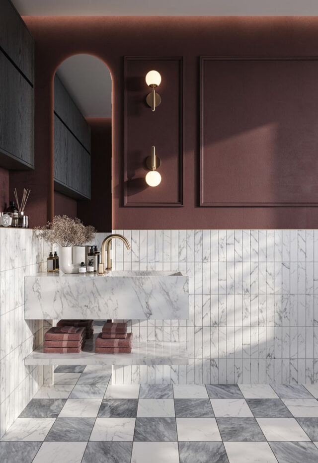 Italian Porcelain Small format Dama range - Uptiles by Keradom