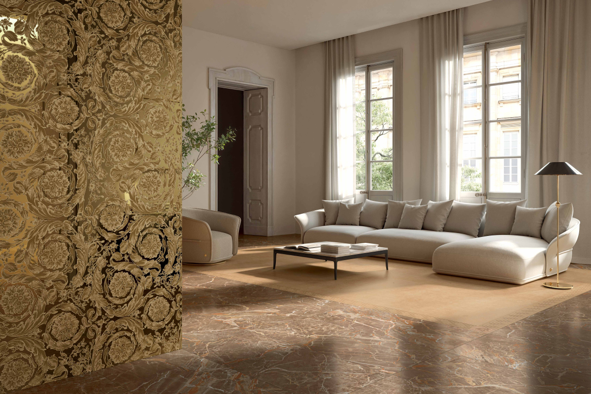 Versace Harmony Mirror Gold Decorative Wall Tile