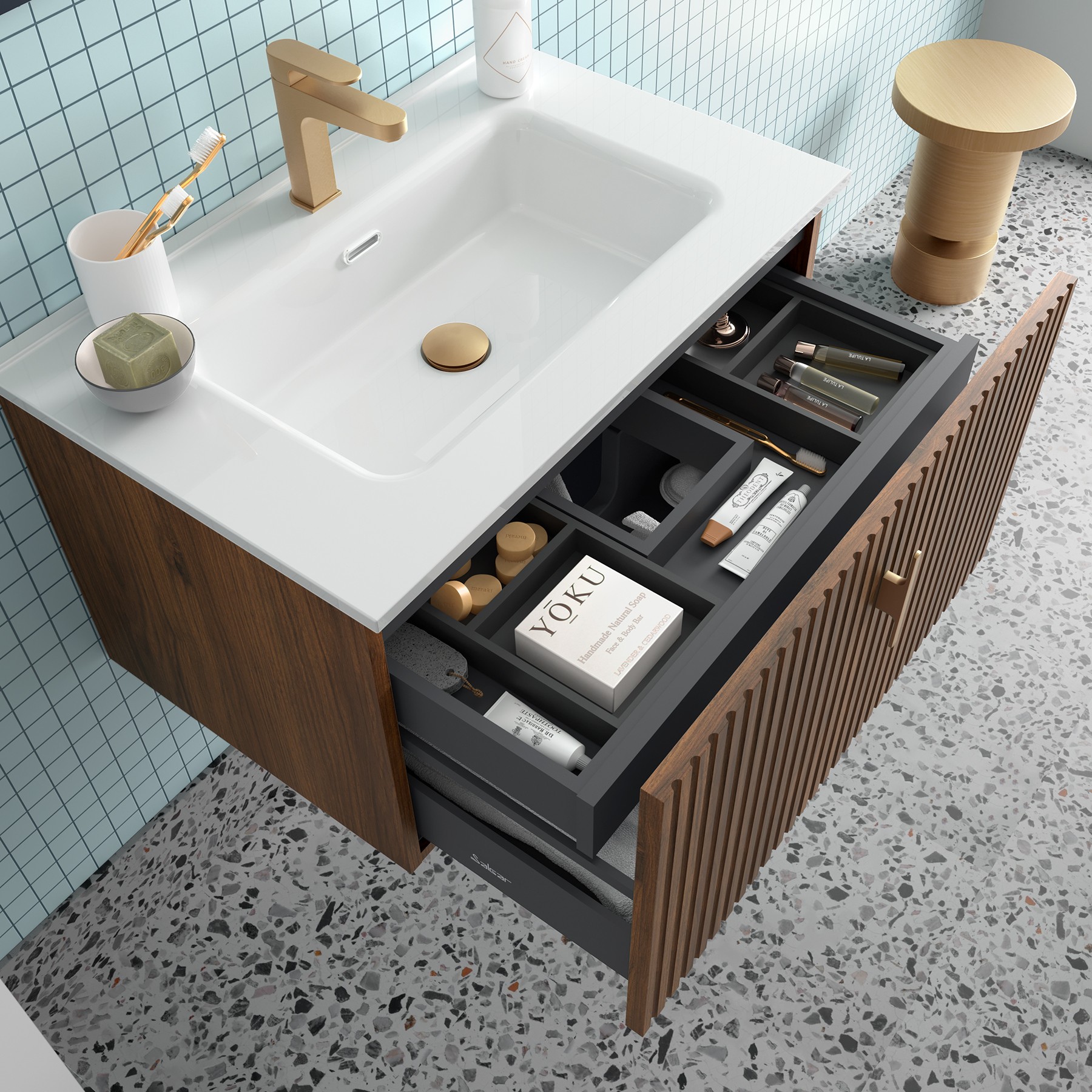 Biba 800 Walnut — view 2 — Uptiles Brisbane