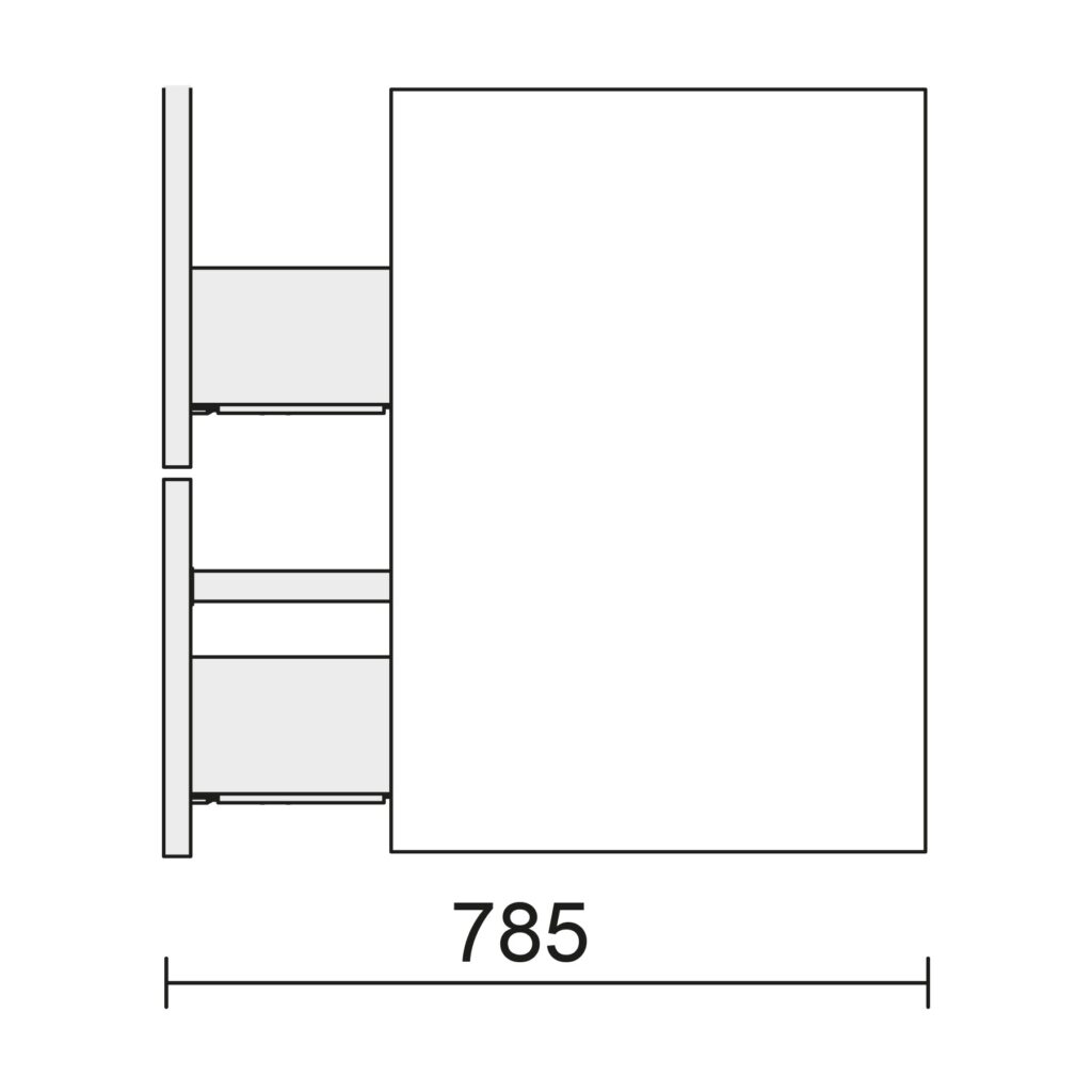 Monterrey 2 Drawer White By Salgar — view 6 — Uptiles Brisbane