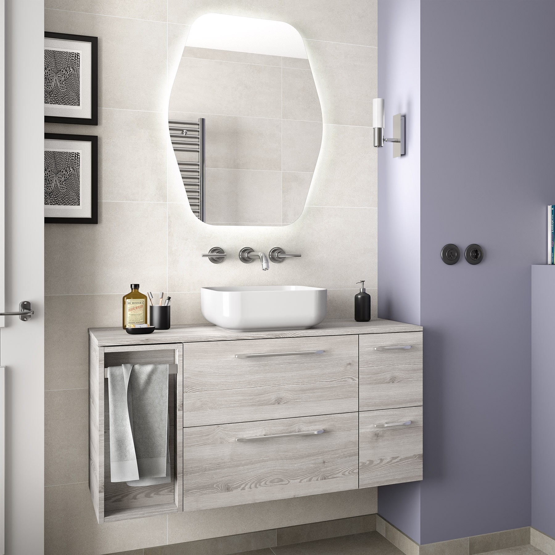 Organic LED Mirror By Salgar — view 2 — Uptiles Brisbane