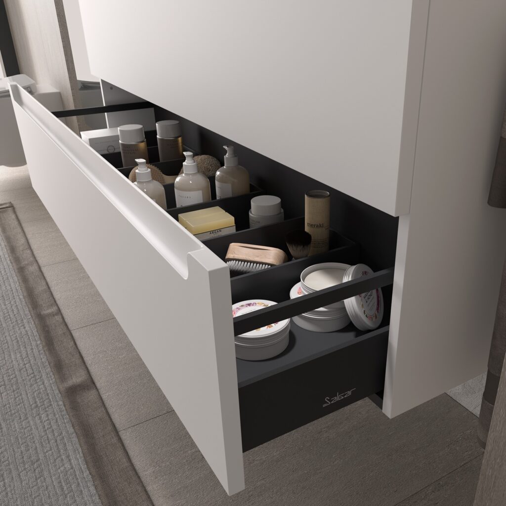 Monterrey 2 Drawer White By Salgar — view 3 — Uptiles Brisbane