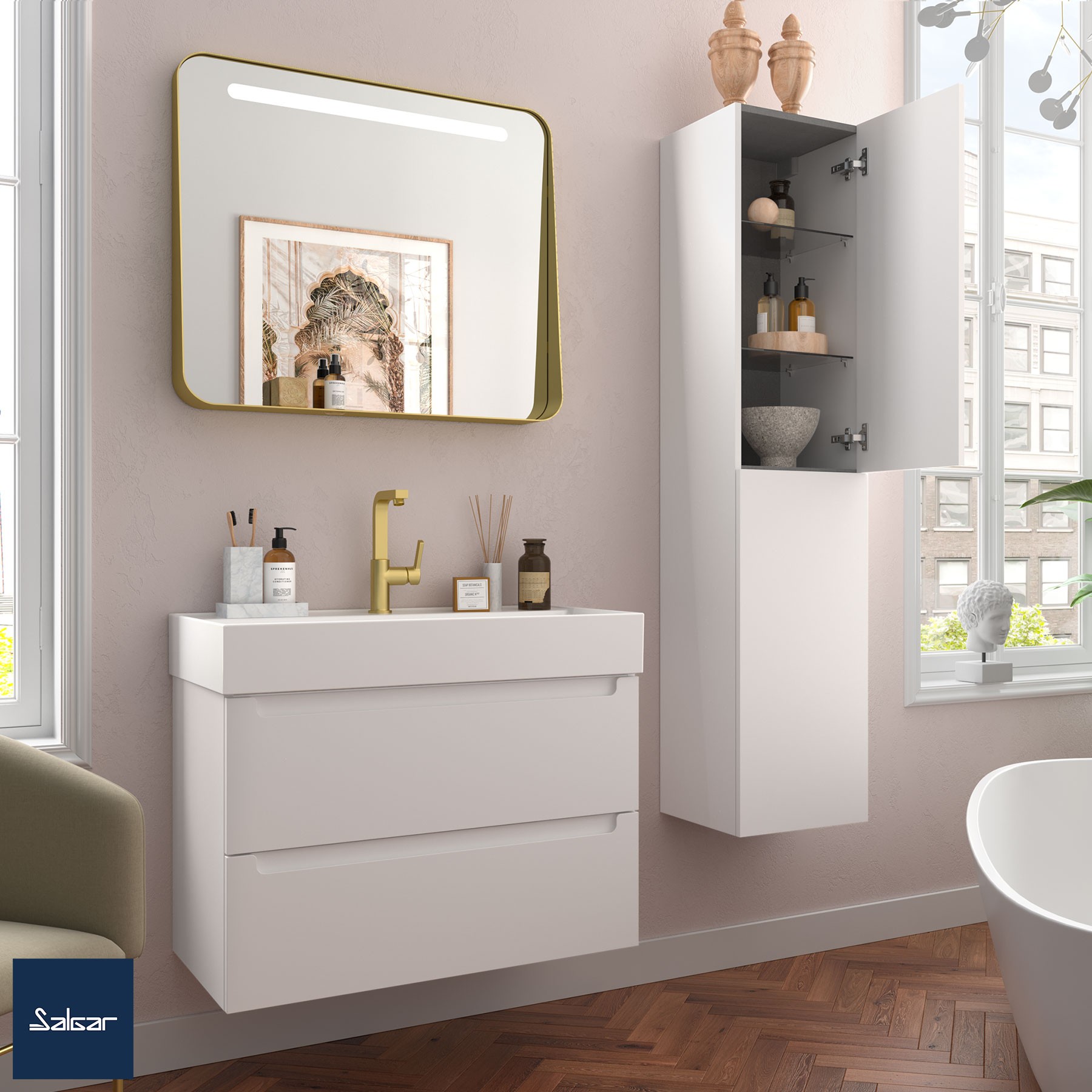Monterrey 2 Drawer White By Salgar tiles — Uptiles Brisbane