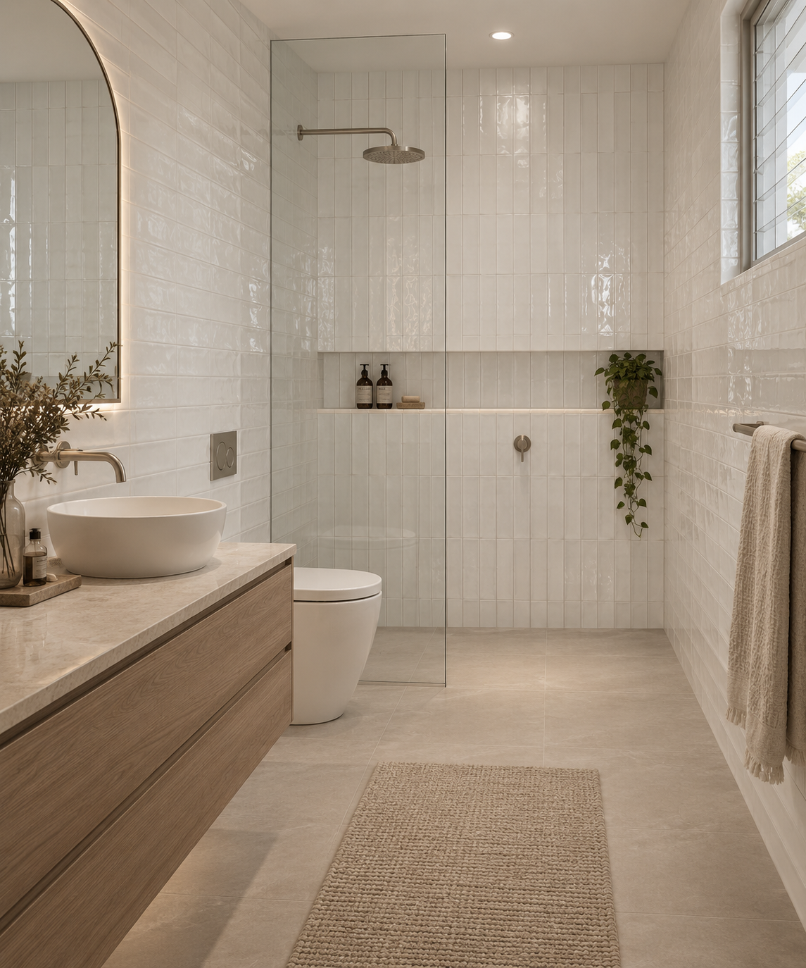 Hanoi White — view 2 — Uptiles Brisbane